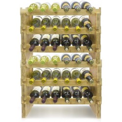 6-Tier Stackable Bamboo Wine Rack