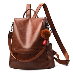 Women Backpack Purse Leather Designer Anti Theft Travel Bag Ladies Shoulder Bags