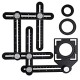 Aluminum alloy multi-function six-fold ruler angle finder universal