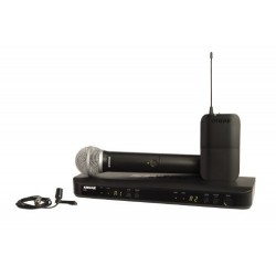 Shure BLX1288/CVL Dual Channel Combo Wireless System with PG58 Handheld and CVL Lavalier Microphone, J10