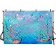 7x5ft Under The Sea Blue Photography Backdrop Ocean Mermaid