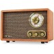 Victrola Retro Wood Bluetooth FM/AM Radio with Rotary Dial, Walnut