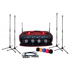 VocoPro UHF5800XL 4 Channel Uhf Wireless Mic Satellite Radio