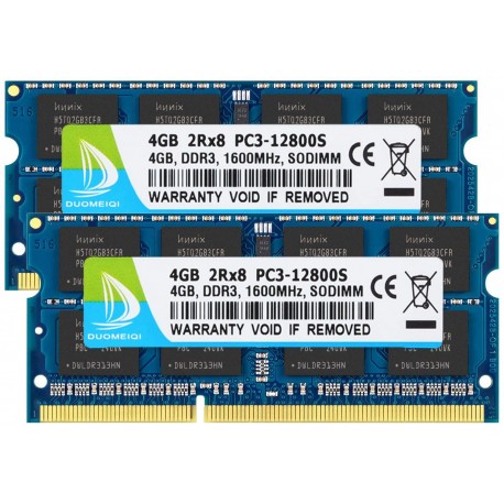 8GB Kit (2 X 4GB) 2RX8 PC3-12800 PC3-12800S DDR3