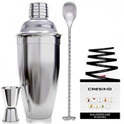 Cresimo 24 Ounce Cocktail Shaker Bar Set with Accessories