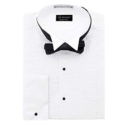 Men's Tuxedo Shirt with French Cuffs and Bow Tie