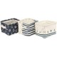 Orino Waterproof Nursery Nautical Fabric Small Storage Set of 3