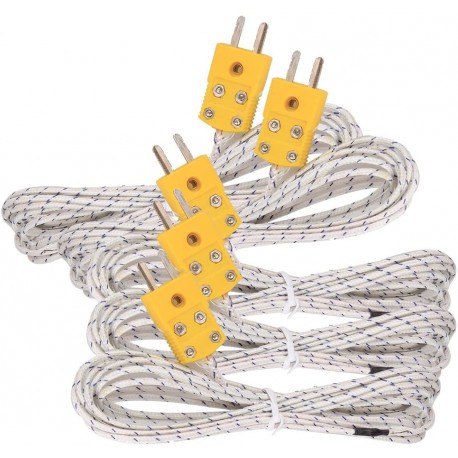 5pcs 3M K Type Mini-Connector Thermocouple Temperature Probe Sensor Measure Range -50~700°C