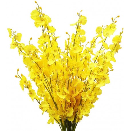 Artificial Flowers Orchids Silk Fake Flowers in Bulk, 12 Pcs