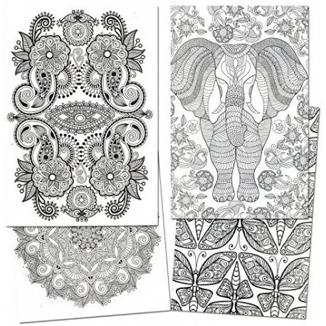 4 Assorted Coloring Books for