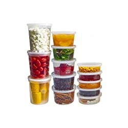 Food Storage Containers with Lids 8oz, 16oz, 32oz
