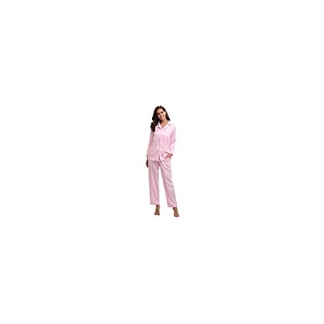 Women's Satin Pajamas Set Long Sleeve and Long