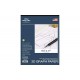 8-1/2-inch x 11-inch, 50 Sheet Tape Bound, White/Blue