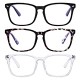 Pack 6 of Gaming Glasses for Women Man (3pc-Leopard-Black-White)