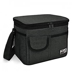 Box for Women Men, Leakproof Thermal Reusable Lunch Bag with 4 Pockets for Adult & Kids