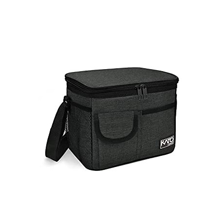 Box for Women Men, Leakproof Thermal Reusable Lunch Bag with 4 Pockets for Adult & Kids