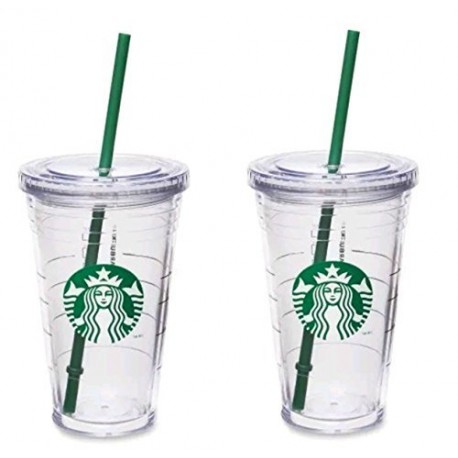Starbucks Grande Insulated Travel Tumbler 16 OZ Double Wall Acrylic 2 Pack Set