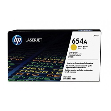 HP 654A (CF332A) Yellow Original Toner Cartridge