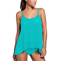 Women's Stripe Tankini Top Bikini
