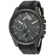 Men's Cool Sport Quartz Watch with Silicone Strap, Black, 22