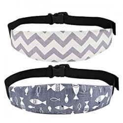2 Pack for Carseats Stroller Headrest Sleeping Neck Relief Head Strap for Toddler Child Kids Infant(Grey)