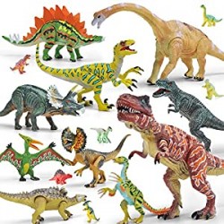 20 Piece Dinosaur Toys for 3 Year Olds & Up, 5” to 9” Movable Dinosaurs Toy for Kids Educational