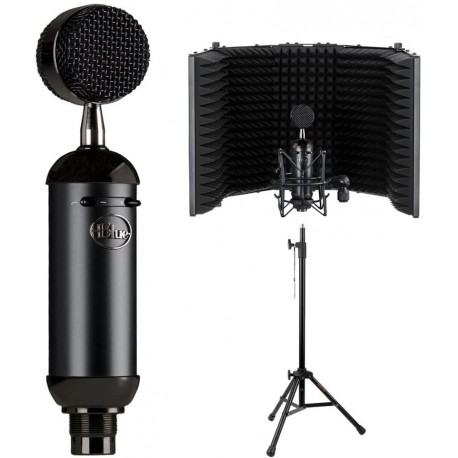 Blue Blackout Spark SL XLR Condenser Microphone with Auray Filter and Reflection Filter Tripod Mic Stand