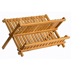 wooden dish rack plate rack Collapsible Compact