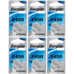 Energizer CR2450 Lithium Battery, 3v ECR2450, Qty 6