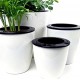 3 Pack Self Watering Planter African Violet Pots Plastic White