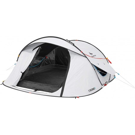 Quechua Waterproof Pop Up Camping Tent 2 Seconds Fresh & Black Easy Set Up and Fold