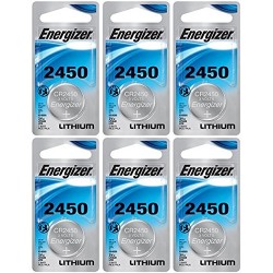 CR2450 Lithium Battery, 3v ECR2450, Qty 6 Brand: Energizer