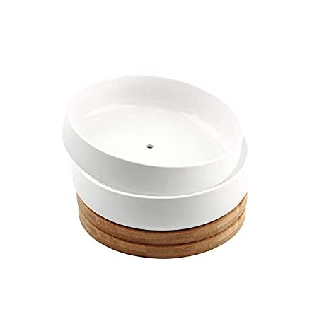 6 Inch Modern White Ceramic Round Succulent Cactus Planter Pot