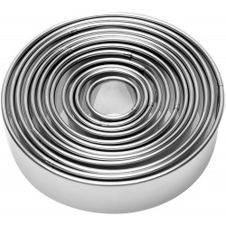 12 Pieces Round Biscuit Cookie Cutter Set