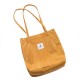 Womens Corduroy Shoulder Tote Bag