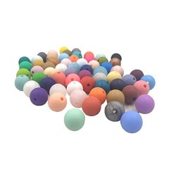 100pcs 12mm Silicone Round Beads Loose Pearl Beads Mom Necklace Bracelet Jewelry Making