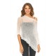 Womens Sheer Poncho Shrug Lightweight Knit Ruffle Pullover Sweater Top