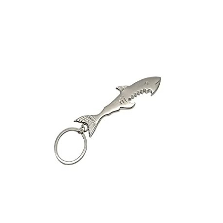 Creative Keychain, Shark Style Metal Bottle Opener Keychain Accessories