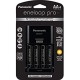 Charger Pack with 4 AA eneloop pro High Capacity Ni-MH Rechargeable Batteries,Black,4-Pack