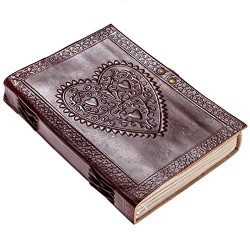 JOURNAL Heart Engraved Handmade Notebook 7x5
