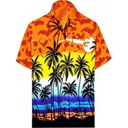 Men's Night Club Party Dress Short Sleeve Hawaiian Shirt