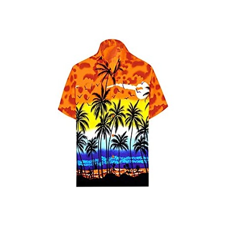 Men's Night Club Party Dress Short Sleeve Hawaiian Shirt