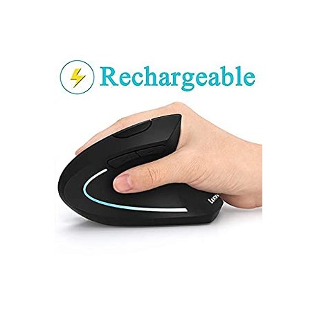 Ergonomic Mouse, LEKVEY Vertical Wireless Mouse - Rechargeable 2.4GHz Optical