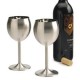 Stainless Steel Wine Glass, Set of 2