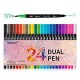 Dual Tip Art Marker Pens Fine Point Journal Pens (24 Colors)