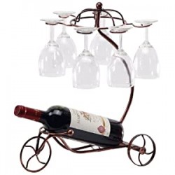 Vintage Parisian Style Bronze Tricycle 6 Wine Glass