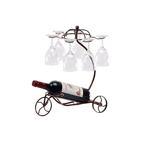 Vintage Parisian Style Bronze Tricycle 6 Wine Glass