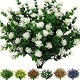 6 Bundles Outdoor Artificial Flowers UV Resistant Fake Boxwood Plants