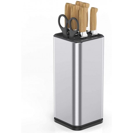 Stainless Steel Knife Holder 6 Slots with Anti-slip Pad Without Knives