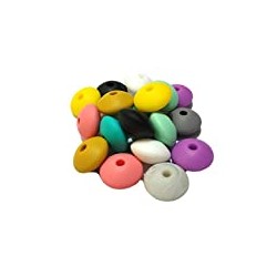 100pcs Silicone Abacus Pearl Beads Accessory 12mm